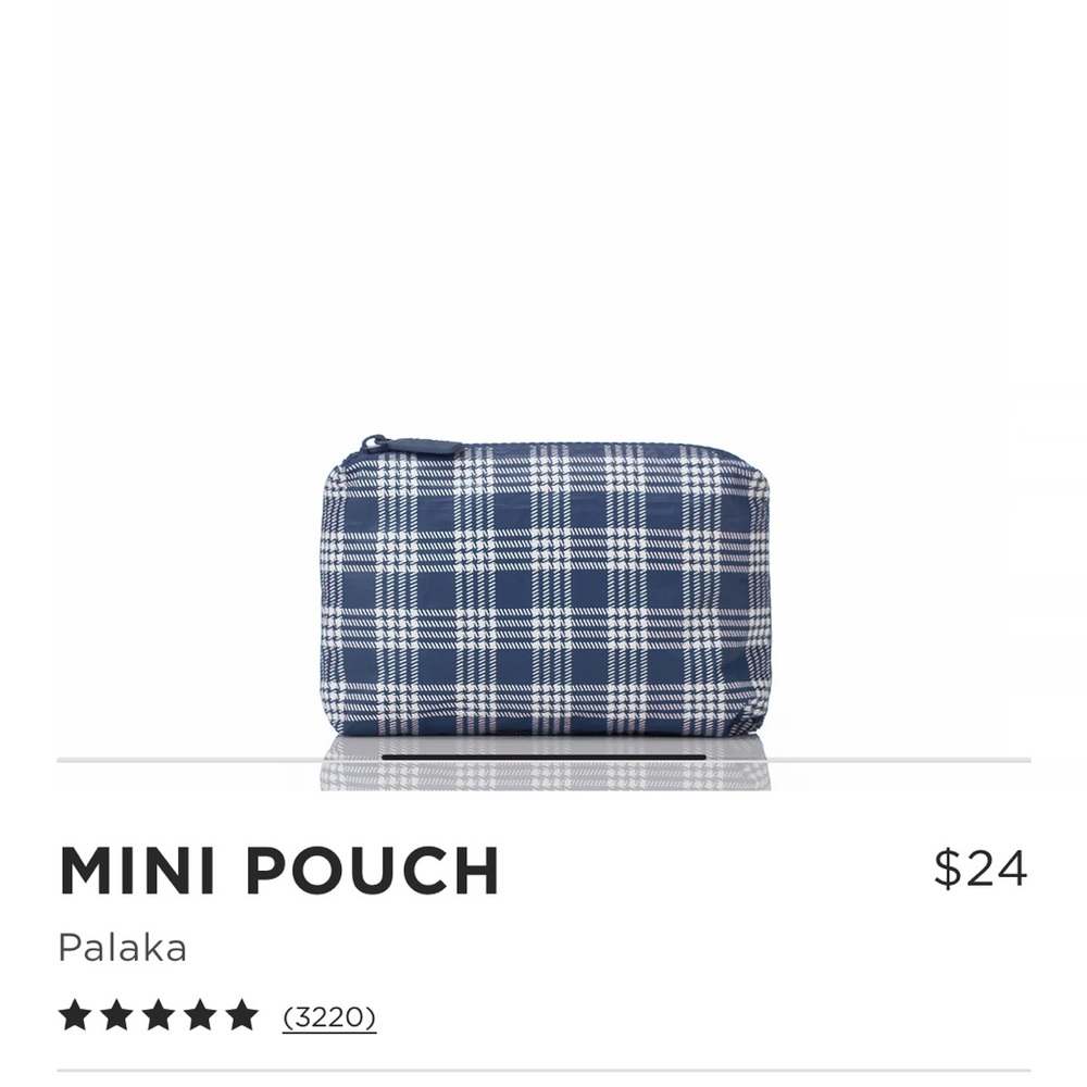 Navy Palaka Mini Pouch Aloha Collection